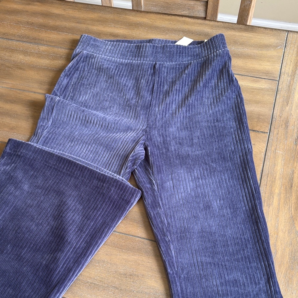aerie Ribbed Velvet Pull-On Leggings - Deep Purple